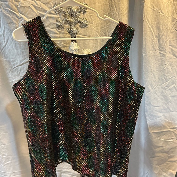 Brenda Goode-sequins top NYE size XL - Picture 2 of 3